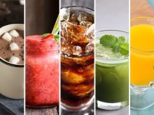 iced green tea with lime and fresh mint